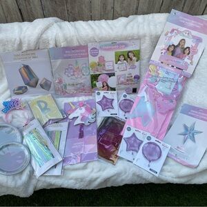 Unicorn Party Supplies Set - Pink and Purple